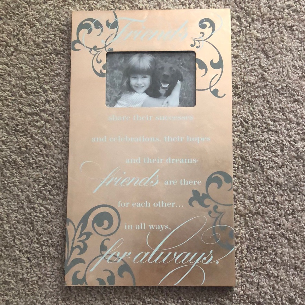 Metal hanging picture frame